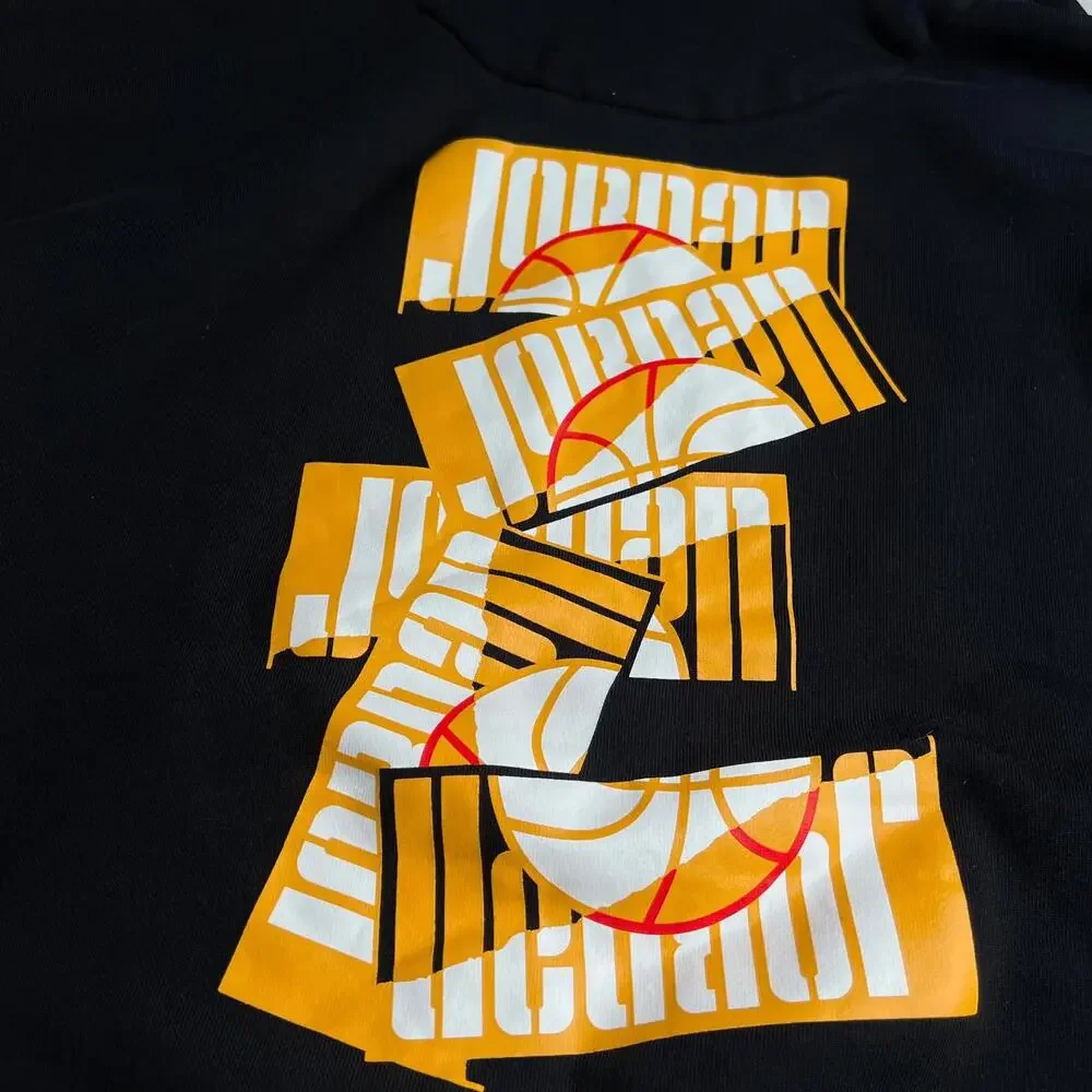 Jordan Black Pullover‎ Hoodie Size L Jumpman Logo Basketball Streetwear Hoodie